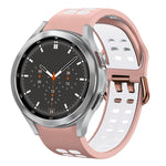 20mm 透氣雙色矽膠錶帶，適用於 Samsung Galaxy Watch 4 44mm，Samsung Galaxy Watch 4 Classic 46mm