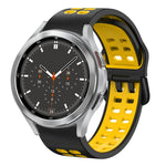 20mm 透氣雙色矽膠錶帶，適用於 Samsung Galaxy Watch 4 44mm，Samsung Galaxy Watch 4 Classic 46mm