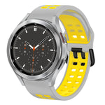 20mm 透氣雙色矽膠錶帶，適用於 Samsung Galaxy Watch 4 44mm，Samsung Galaxy Watch 4 Classic 46mm