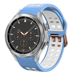 20mm 透氣雙色矽膠錶帶，適用於 Samsung Galaxy Watch 4 44mm，Samsung Galaxy Watch 4 Classic 46mm