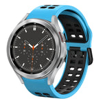 20mm 透氣雙色矽膠錶帶，適用於 Samsung Galaxy Watch 4 44mm，Samsung Galaxy Watch 4 Classic 46mm