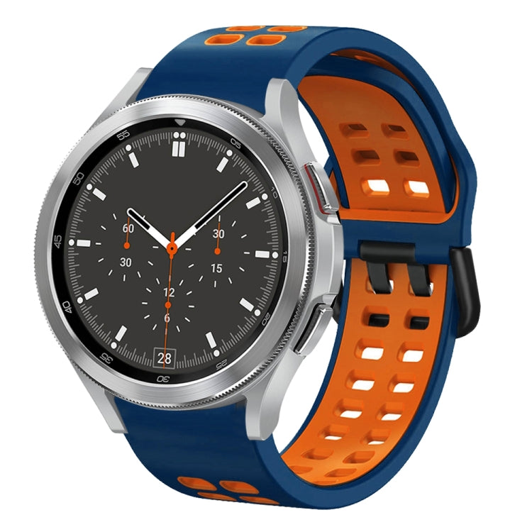 20mm 透氣雙色矽膠錶帶，適用於 Samsung Galaxy Watch 4 44mm，Samsung Galaxy Watch 4 Classic 46mm