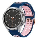 20mm 透氣雙色矽膠錶帶，適用於 Samsung Galaxy Watch 4 44mm，Samsung Galaxy Watch 4 Classic 46mm