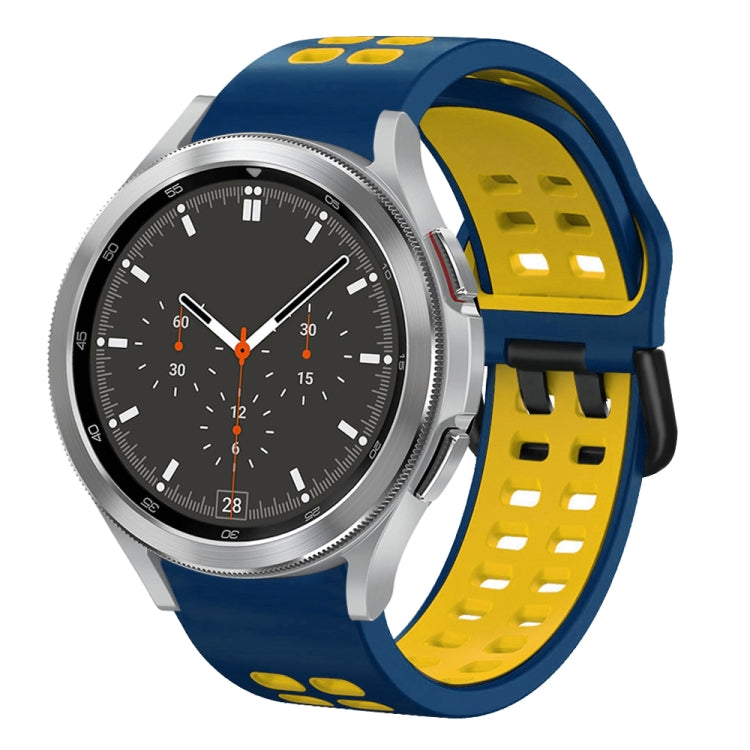 20mm 透氣雙色矽膠錶帶，適用於 Samsung Galaxy Watch 4 44mm，Samsung Galaxy Watch 4 Classic 46mm