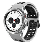 20mm Breathable Two-Color Silicone Watch Band, For Samsung Galaxy Watch 4 Classic 42mm, For Galaxy Watch Active 2
