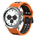 20mm Breathable Two-Color Silicone Watch Band, For Samsung Galaxy Watch 4 Classic 42mm, For Galaxy Watch Active 2