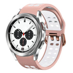 20mm Breathable Two-Color Silicone Watch Band, For Samsung Galaxy Watch 4 Classic 42mm, For Galaxy Watch Active 2