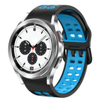 20mm Breathable Two-Color Silicone Watch Band, For Samsung Galaxy Watch 4 Classic 42mm, For Galaxy Watch Active 2