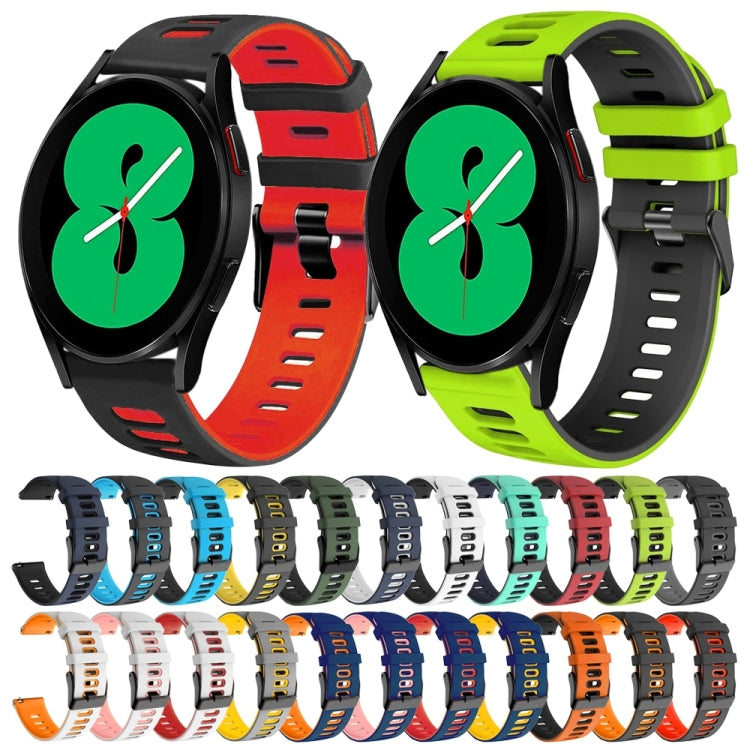20mm 雙色矽膠錶帶，適用於 Samsung Galaxy Watch 4 44mm，Samsung Galaxy Watch 4 Classic 46mm