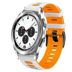 20mm 雙色矽膠錶帶，適用於 Samsung Galaxy Watch 4 Classic 42mm，Samsung Galaxy Watch Active 2