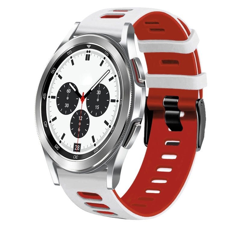20mm 雙色矽膠錶帶，適用於 Samsung Galaxy Watch 4 Classic 42mm，Samsung Galaxy Watch Active 2