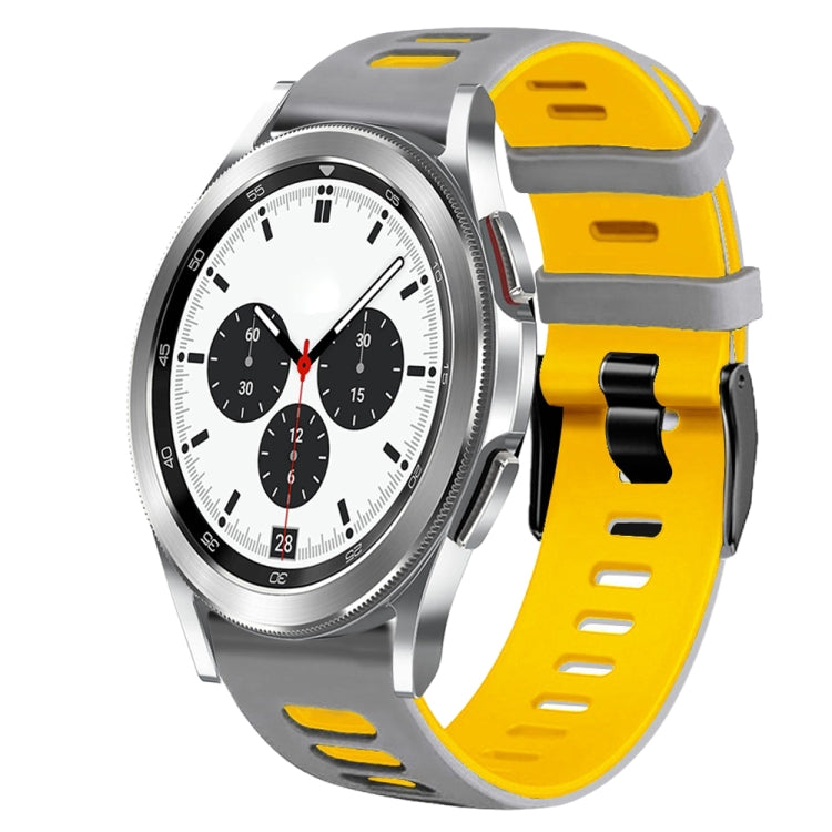 20mm 雙色矽膠錶帶，適用於 Samsung Galaxy Watch 4 Classic 42mm，Samsung Galaxy Watch Active 2
