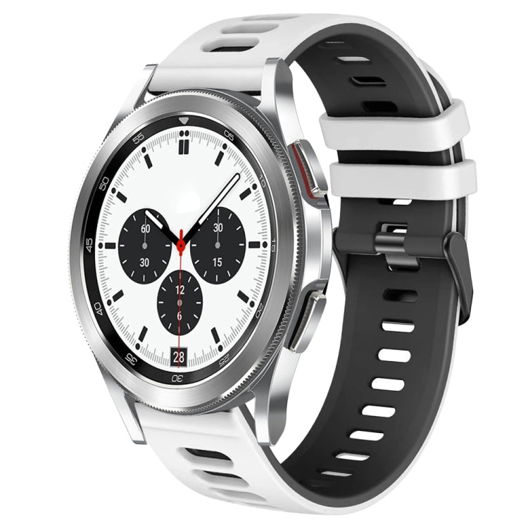 20mm 雙色矽膠錶帶，適用於 Samsung Galaxy Watch 4 Classic 42mm，Samsung Galaxy Watch Active 2