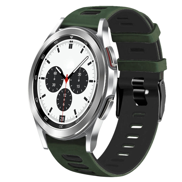 20mm 雙色矽膠錶帶，適用於 Samsung Galaxy Watch 4 Classic 42mm，Samsung Galaxy Watch Active 2
