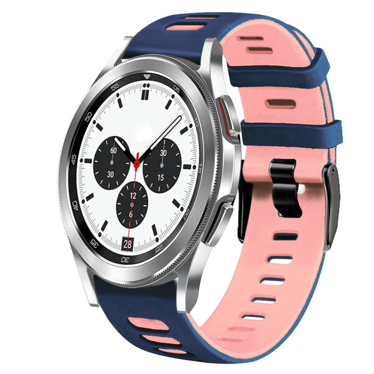 20mm 雙色矽膠錶帶，適用於 Samsung Galaxy Watch 4 Classic 42mm，Samsung Galaxy Watch Active 2