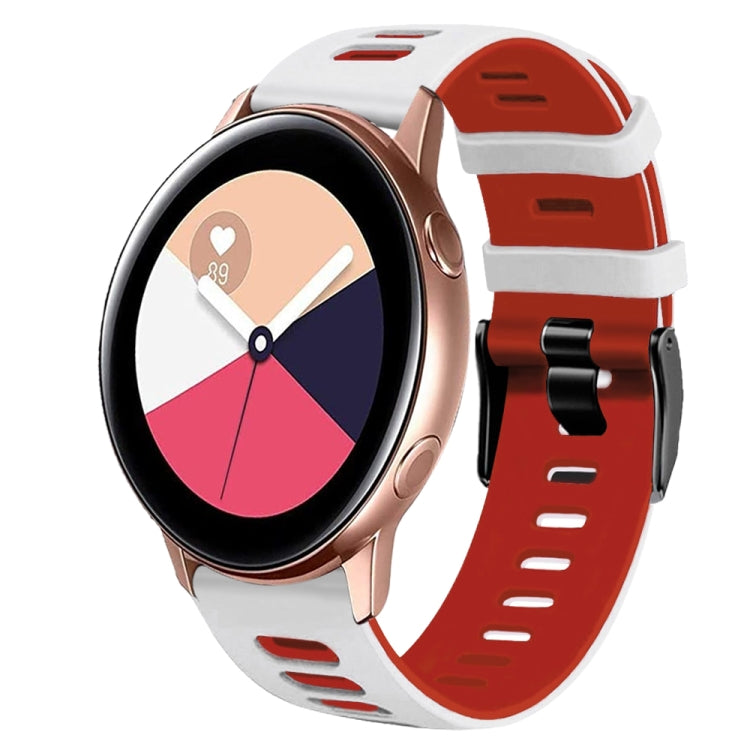20mm 雙色矽膠錶帶，適用於 Samsung Galaxy Watch 4 Classic 42mm，Samsung Galaxy Watch Active 2