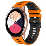 20mm 雙色矽膠錶帶，適用於 Samsung Galaxy Watch 4 Classic 42mm，Samsung Galaxy Watch Active 2