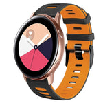20mm 雙色矽膠錶帶，適用於 Samsung Galaxy Watch 4 Classic 42mm，Samsung Galaxy Watch Active 2