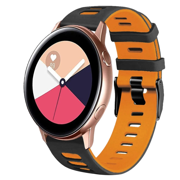 20mm 雙色矽膠錶帶，適用於 Samsung Galaxy Watch 4 Classic 42mm，Samsung Galaxy Watch Active 2