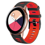 20mm 雙色矽膠錶帶，適用於 Samsung Galaxy Watch 4 Classic 42mm，Samsung Galaxy Watch Active 2