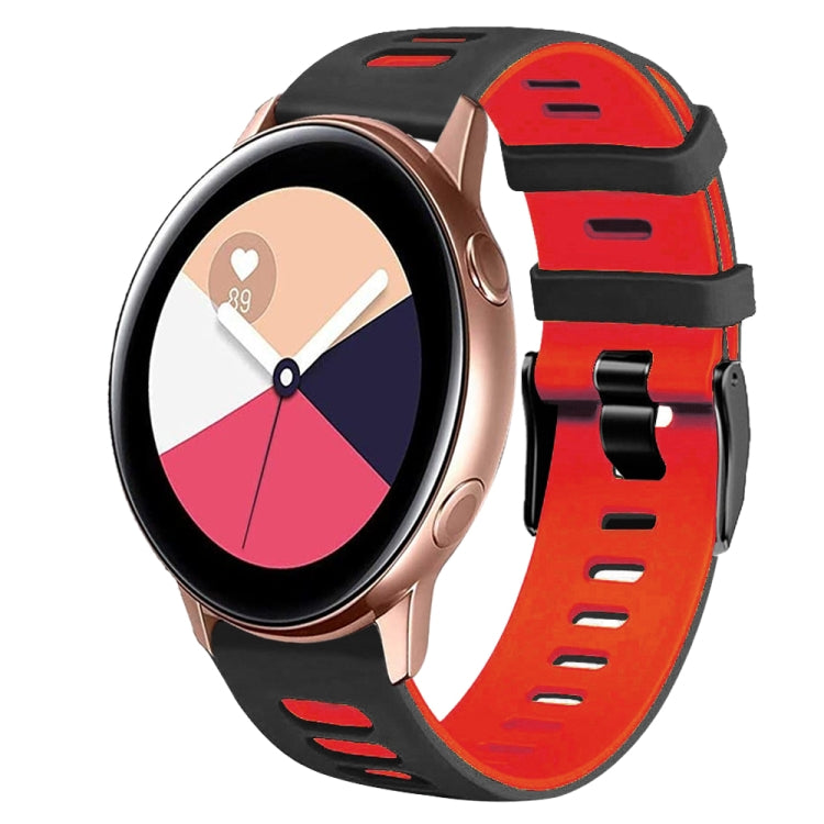 20mm 雙色矽膠錶帶，適用於 Samsung Galaxy Watch 4 Classic 42mm，Samsung Galaxy Watch Active 2