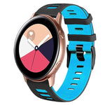 20mm 雙色矽膠錶帶，適用於 Samsung Galaxy Watch 4 Classic 42mm，Samsung Galaxy Watch Active 2