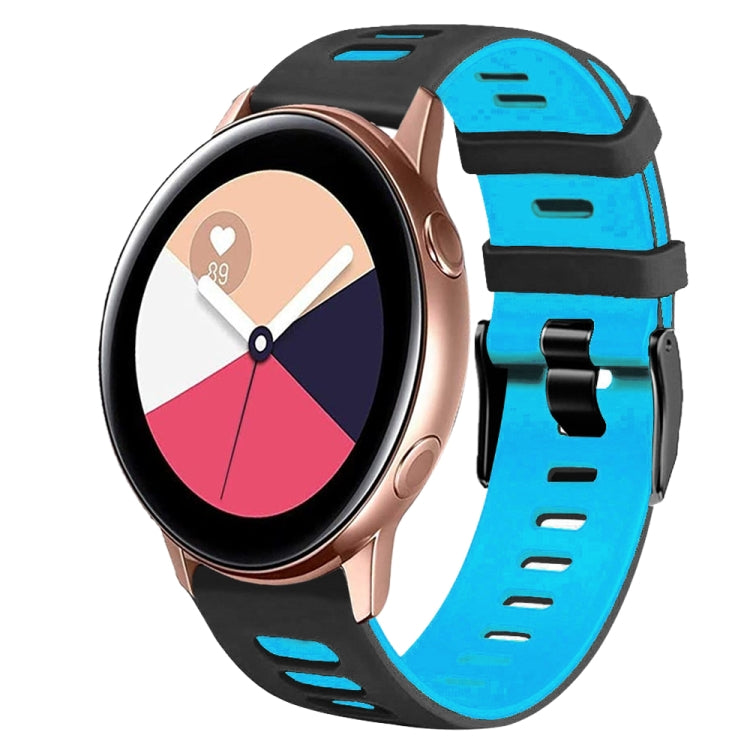 20mm 雙色矽膠錶帶，適用於 Samsung Galaxy Watch 4 Classic 42mm，Samsung Galaxy Watch Active 2