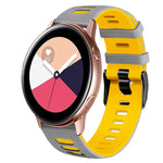 20mm 雙色矽膠錶帶，適用於 Samsung Galaxy Watch 4 Classic 42mm，Samsung Galaxy Watch Active 2