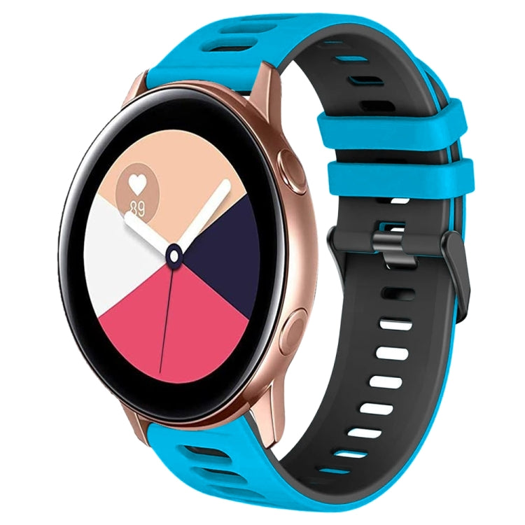 20mm 雙色矽膠錶帶，適用於 Samsung Galaxy Watch 4 Classic 42mm，Samsung Galaxy Watch Active 2