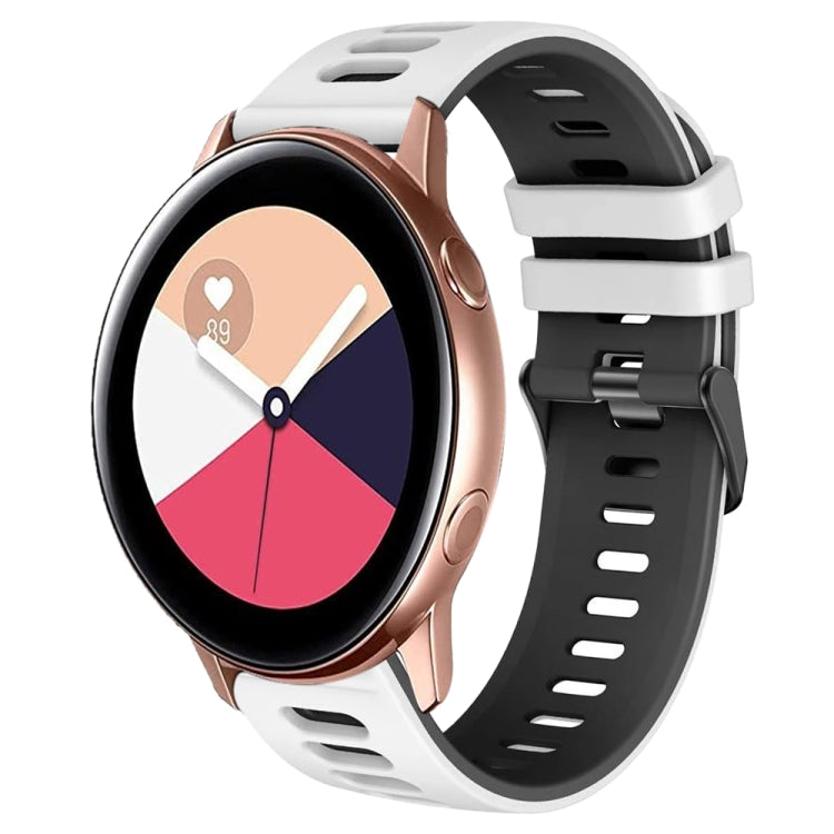 20mm 雙色矽膠錶帶，適用於 Samsung Galaxy Watch 4 Classic 42mm，Samsung Galaxy Watch Active 2