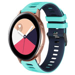 20mm 雙色矽膠錶帶，適用於 Samsung Galaxy Watch 4 Classic 42mm，Samsung Galaxy Watch Active 2
