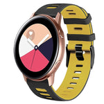 20mm 雙色矽膠錶帶，適用於 Samsung Galaxy Watch 4 Classic 42mm，Samsung Galaxy Watch Active 2