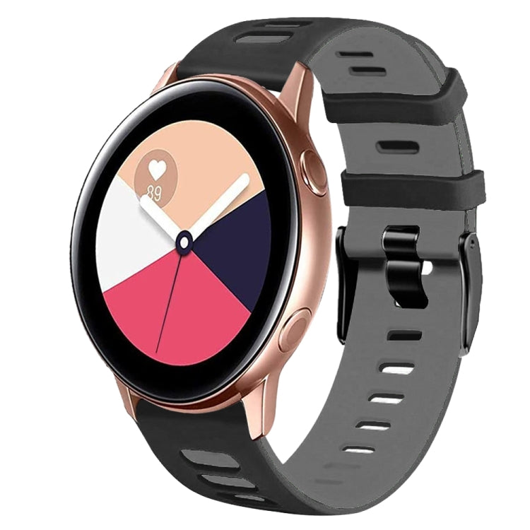 20mm 雙色矽膠錶帶，適用於 Samsung Galaxy Watch 4 Classic 42mm，Samsung Galaxy Watch Active 2