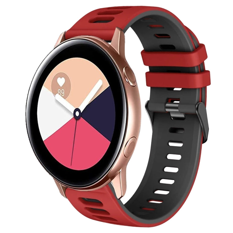 20mm 雙色矽膠錶帶，適用於 Samsung Galaxy Watch 4 Classic 42mm，Samsung Galaxy Watch Active 2