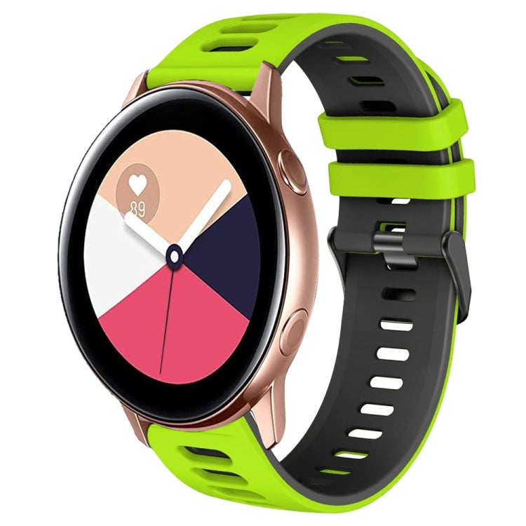 20mm 雙色矽膠錶帶，適用於 Samsung Galaxy Watch 4 Classic 42mm，Samsung Galaxy Watch Active 2
