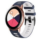 20mm 雙色矽膠錶帶，適用於 Samsung Galaxy Watch 4 Classic 42mm，Samsung Galaxy Watch Active 2