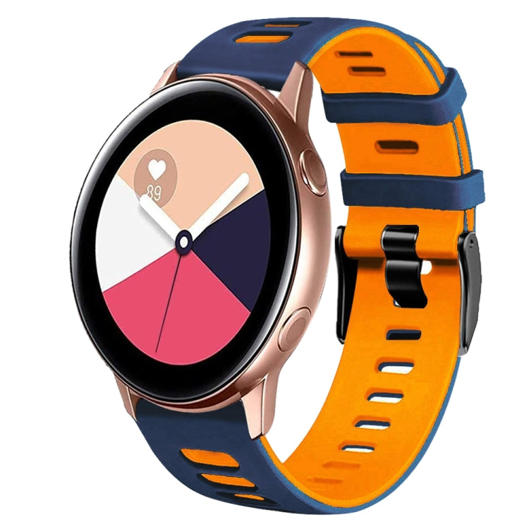 20mm 雙色矽膠錶帶，適用於 Samsung Galaxy Watch 4 Classic 42mm，Samsung Galaxy Watch Active 2