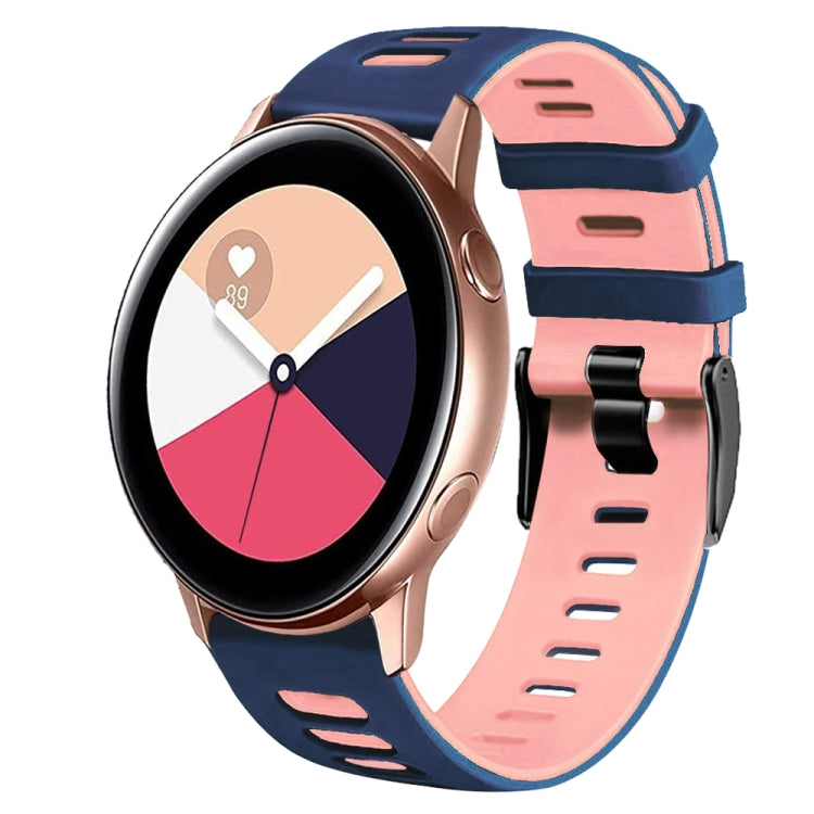 20mm 雙色矽膠錶帶，適用於 Samsung Galaxy Watch 4 Classic 42mm，Samsung Galaxy Watch Active 2