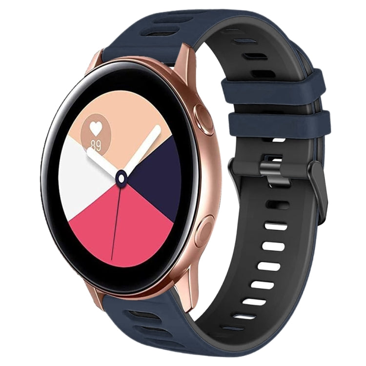 20mm 雙色矽膠錶帶，適用於 Samsung Galaxy Watch 4 Classic 42mm，Samsung Galaxy Watch Active 2