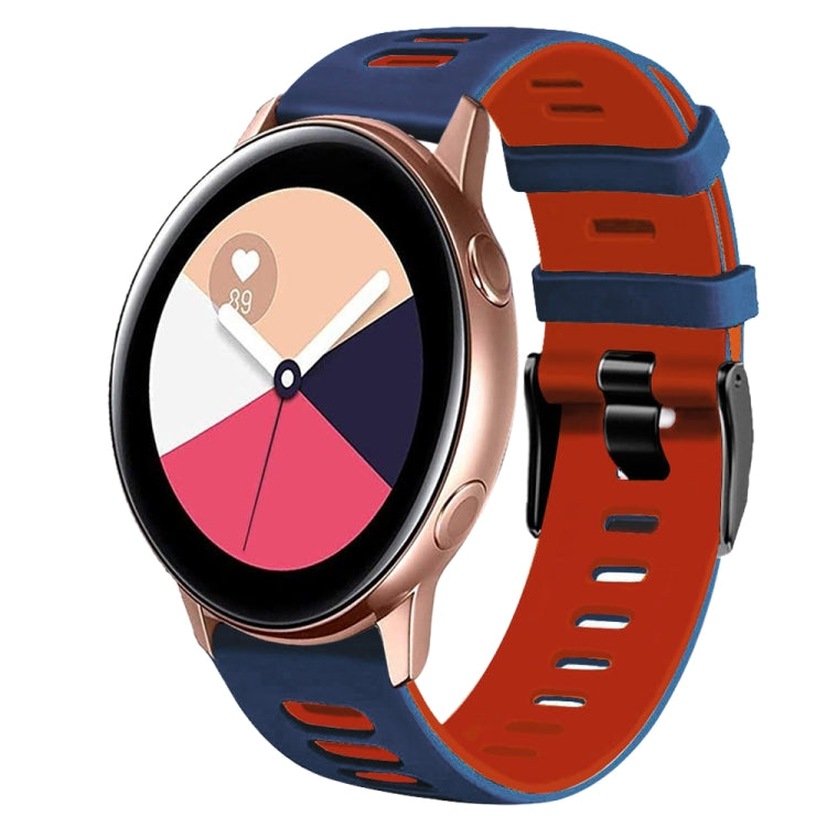 20mm 雙色矽膠錶帶，適用於 Samsung Galaxy Watch 4 Classic 42mm，Samsung Galaxy Watch Active 2