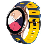 20mm 雙色矽膠錶帶，適用於 Samsung Galaxy Watch 4 Classic 42mm，Samsung Galaxy Watch Active 2