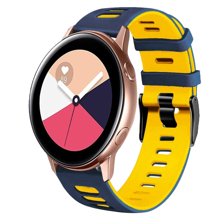 20mm 雙色矽膠錶帶，適用於 Samsung Galaxy Watch 4 Classic 42mm，Samsung Galaxy Watch Active 2