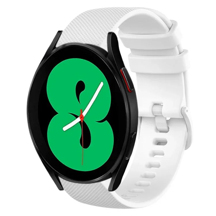 20mm 格紋純色矽膠錶帶，適用於 Samsung Galaxy Watch4 44mm、Samsung Galaxy Watch4 Classic 46mm、Samsung Galaxy Watch4 Classic 42mm、Samsung Galaxy Watch Active 2
