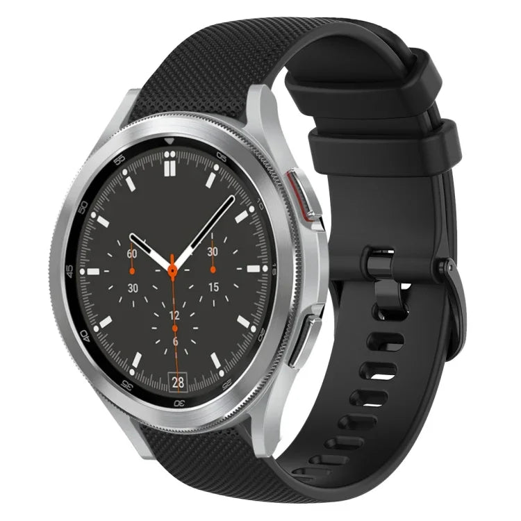 20mm Plaid Solid Color Silicone Watch Band, For Samsung Galaxy Watch4 44mm, For Samsung Galaxy Watch4 Classic 46mm, For Samsung Galaxy Watch4 Classic 42mm, For Samsung Galaxy Watch Active 2