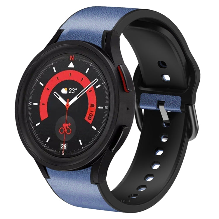 20mm 矽膠黏合皮革錶帶，適用於 Samsung Galaxy Watch 5 40mm，Samsung Galaxy Watch 5 44mm，Samsung Galaxy Watch 5 Pro 45mm，Samsung Galaxy Watch 4 40mm，Samsung Galaxy Watch 4 44mm