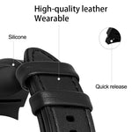 20mm 矽膠黏合皮革錶帶，適用於 Samsung Galaxy Watch 5 40mm，Samsung Galaxy Watch 5 44mm，Samsung Galaxy Watch 5 Pro 45mm，Samsung Galaxy Watch 4 40mm，Samsung Galaxy Watch 4 44mm