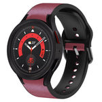 20mm 矽膠黏合皮革錶帶，適用於 Samsung Galaxy Watch 5 40mm，Samsung Galaxy Watch 5 44mm，Samsung Galaxy Watch 5 Pro 45mm，Samsung Galaxy Watch 4 40mm，Samsung Galaxy Watch 4 44mm