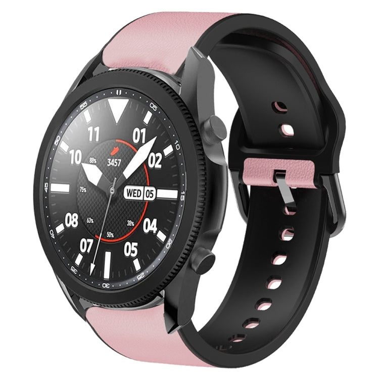 20mm 矽膠黏合皮革錶帶，適用於 Samsung Galaxy Watch 5 40mm，Samsung Galaxy Watch 5 44mm，Samsung Galaxy Watch 5 Pro 45mm，Samsung Galaxy Watch 4 40mm，Samsung Galaxy Watch 4 44mm