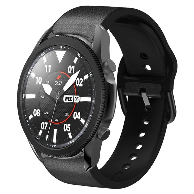 20mm 矽膠黏合皮革錶帶，適用於 Samsung Galaxy Watch 5 40mm，Samsung Galaxy Watch 5 44mm，Samsung Galaxy Watch 5 Pro 45mm，Samsung Galaxy Watch 4 40mm，Samsung Galaxy Watch 4 44mm