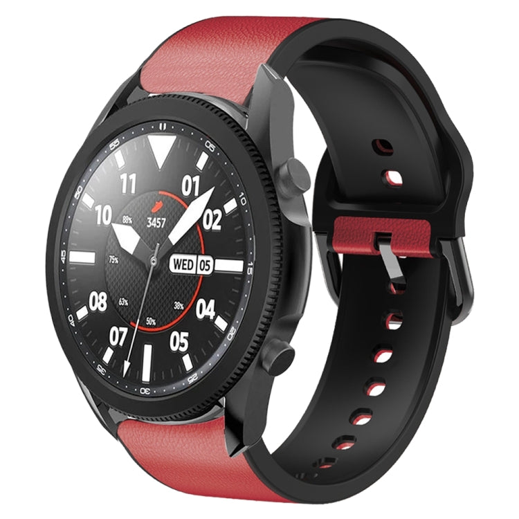 20mm 矽膠黏合皮革錶帶，適用於 Samsung Galaxy Watch 5 40mm，Samsung Galaxy Watch 5 44mm，Samsung Galaxy Watch 5 Pro 45mm，Samsung Galaxy Watch 4 40mm，Samsung Galaxy Watch 4 44mm